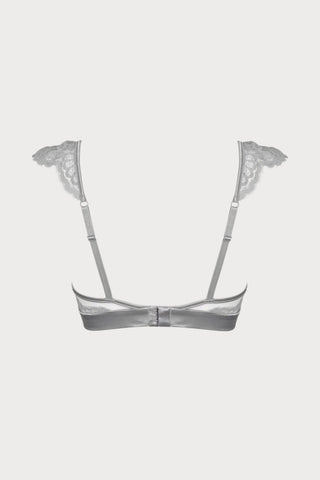 Marlene Triangle Bra with Swarovski Crystals in Grey