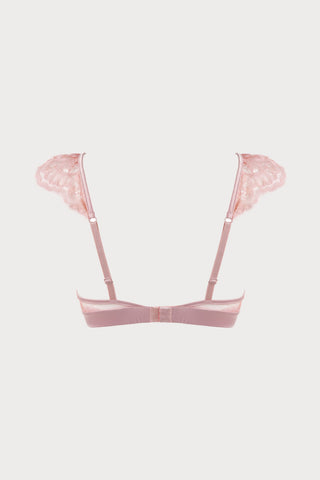 Marlene Triangle Bra with Swarovski Crystals in Pink