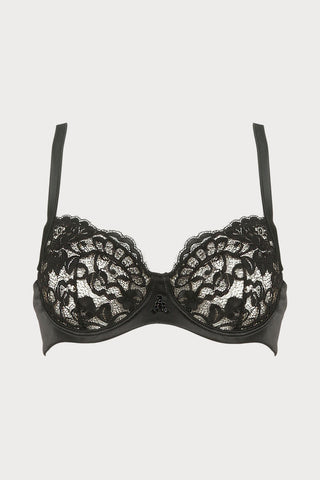 Marlene Underwired Bra with Swarovski Crystals in Black
