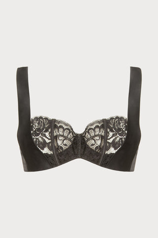 Marlene Underwired Bra with Swarovski Crystals in Black