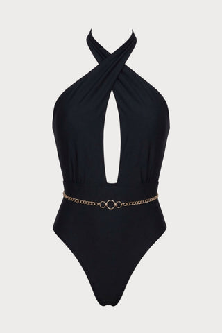 Mermaids Cutout Swimsuit in Black