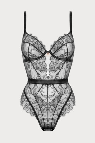 Pearl Black Brazilian Bodysuit