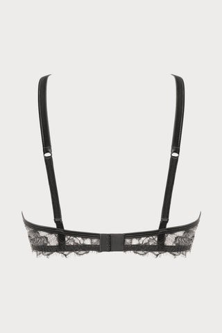 Pearl Black Scarf Wire Bra