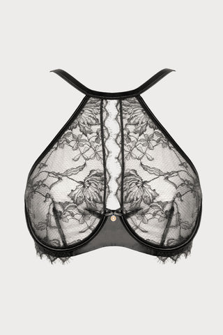 Pearl Black Scarf Wire Bra