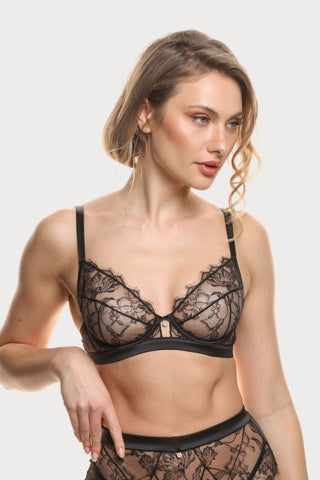 Prelude Pearl Black Lace Full Cup Bra