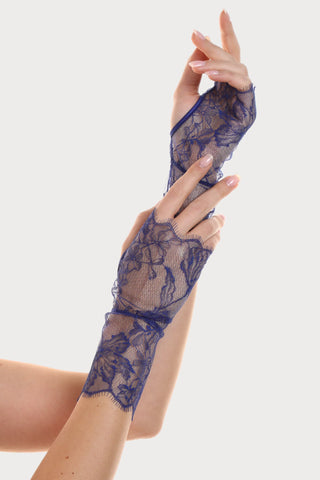 Prelude Pearl Blue Fingerless Gloves - Naughty Knickers