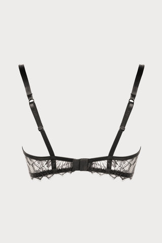 Pearl Black Half Cup Bra