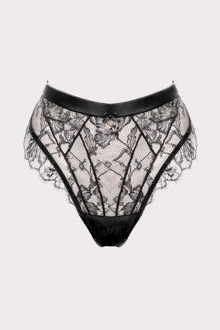 Pearl Black High Waist Brief
