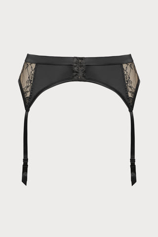 Pearl Black Suspender Belt