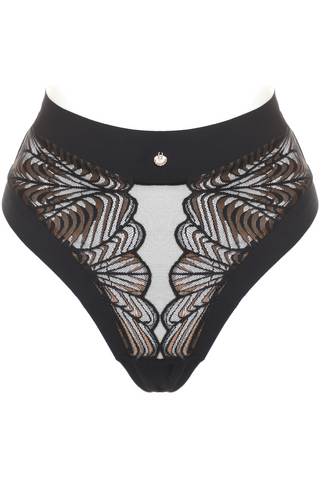 Prelude Black Lace Seduction High Waist Brazilian