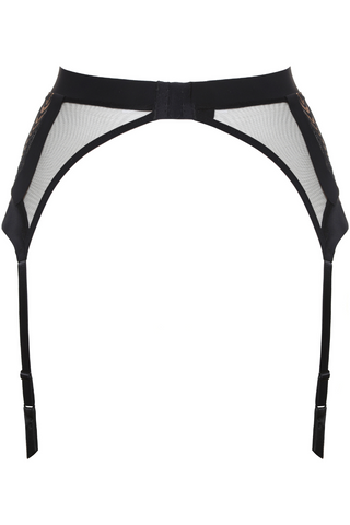 Prelude Black Lace Seduction Suspender Belt