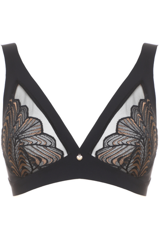 Prelude Black Lace Seduction Wireless Triangle Bra