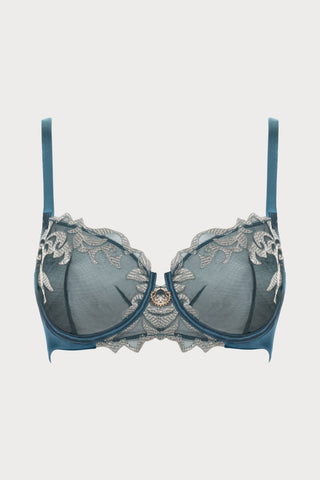 Venus Teal Balcony Bra