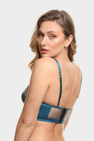 Prelude Venus Teal Embroidery Wireless Bralette