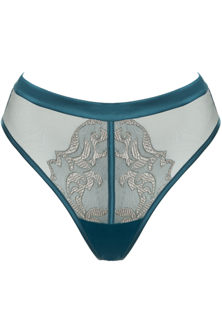Prelude Venus Teal Embroidery Brazilian Brief