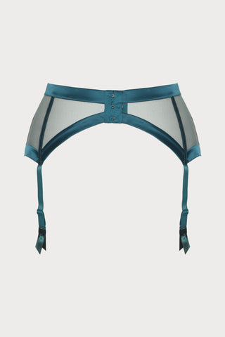 Venus Teal Suspender Belt