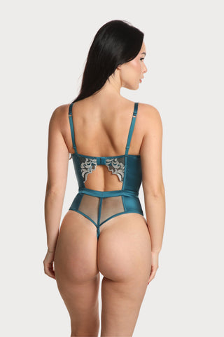 Prelude Venus Teal Thong Bodysuit
