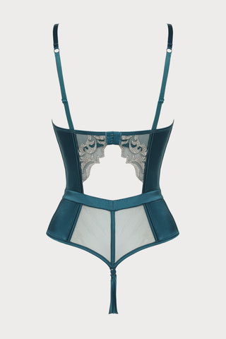 Venus Teal Thong Bodysuit