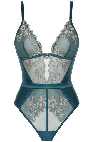 Prelude Venus Teal Thong Bodysuit