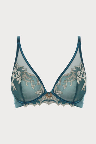 Venus Teal Wired Triangle Bra