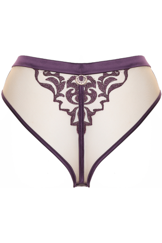 Prelude Venus Violet Embroidery Brazilian Brief