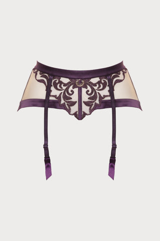 Venus Violet Suspender Belt
