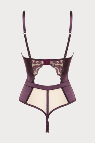 Venus Violet Thong Bodysuit