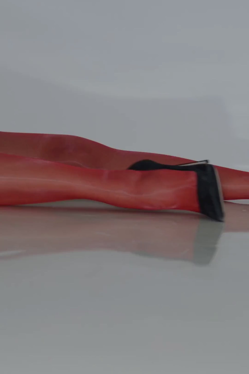 Maison Close Satin Tights Red 10 Denier