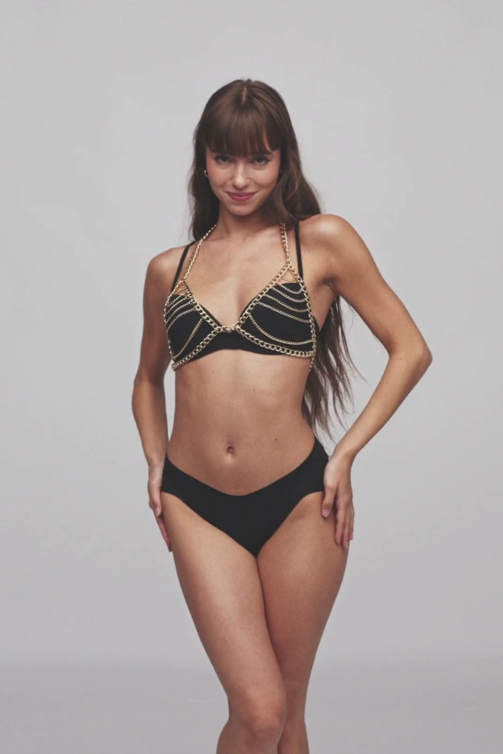 Sarda Mirissa Gold Chain Jewel Bra - Luxury Body Jewellery