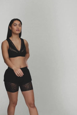 Tomorrowland x Sarda Greta Black Biker Shorts