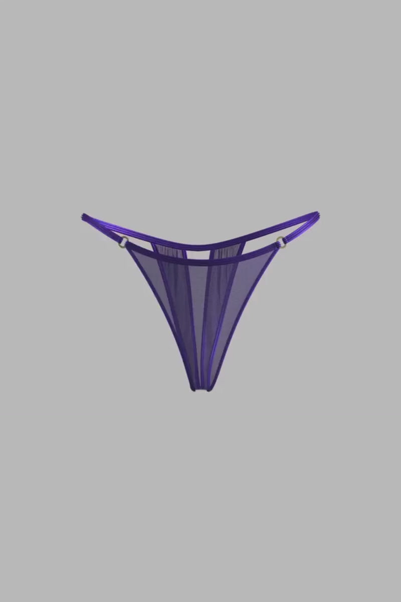 Scandale Show Me More Open Mini Thong Purple