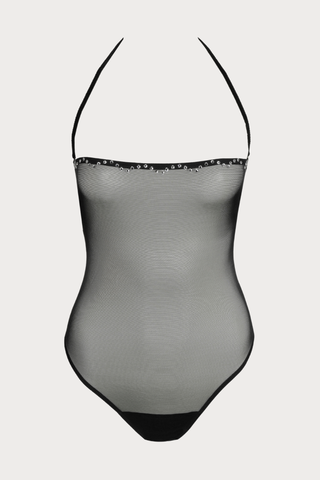 Sarda Chaika Black Sheer Mesh Bodysuit - Naughty Knickers