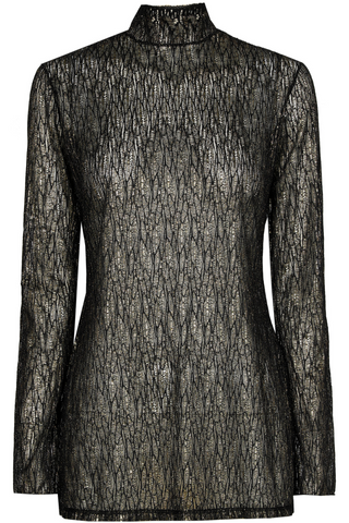 Sarda Tabei Short Long Sleeved Dress in Black & Gold - Luxury Dresses