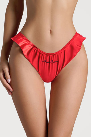 Scandale Dédicace Satin French Knicker Red