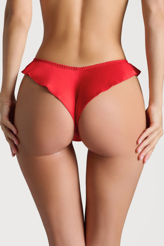 Scandale Dédicace Satin French Knicker Red