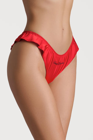 Scandale Dédicace Satin French Knicker Red
