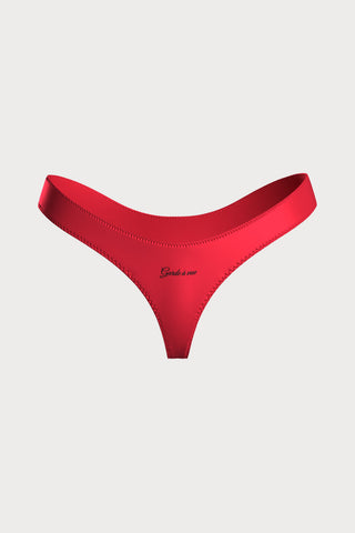 Scandale Dédicace Satin High Hips Thong Red