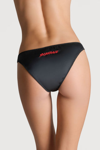 Scandale Dédicace Satin Logo Brief Black