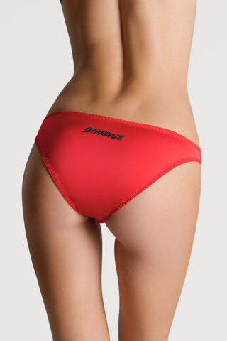 Scandale Dédicace Satin Logo Brief Red