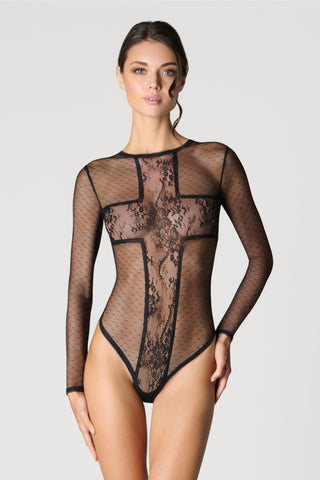 Scandale Inspiration Divine Long Sleeve Thong Bodysuit