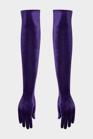 Scandale x Maison Close Rococo Purple Velvet Opera Gloves - Naughty Knickers