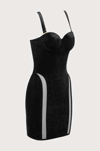 Scandale x Maison Close Rococo Black Short Dress - Naughty Knickers