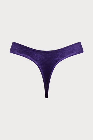 Scandale x Maison Close Rococo Purple Velvet Tanga - Naughty Knickers