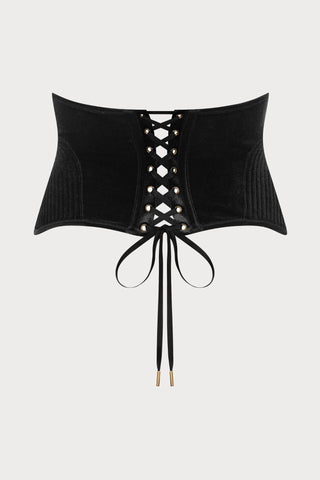 Scandale x Maison Close Rococo Black Velvet Waist Cincher - Naughty Knickers