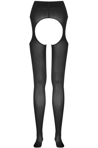 Scandale x Maison Close Strip Panty Tights Black 70 Denier - Naughty Knickers