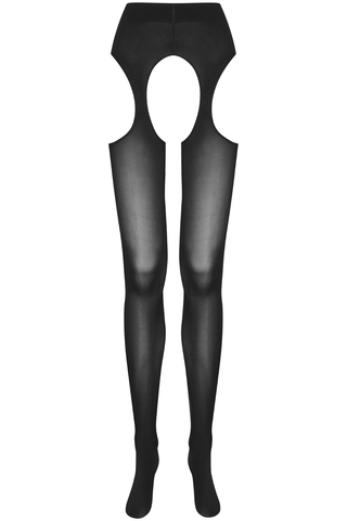 Scandale x Maison Close Strip Panty Tights Black 70 Denier - Naughty Knickers