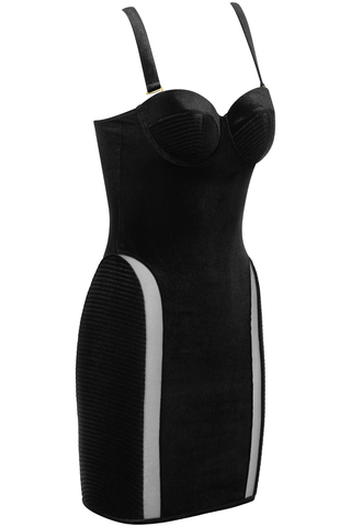 Scandale x Maison Close Rococo Black Short Dress - Naughty Knickers