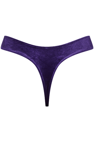 Scandale x Maison Close Rococo Purple Velvet Tanga - Naughty Knickers
