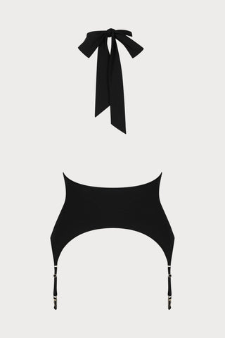Scandale Nuit Fauve Halterneck Suspender Top Black