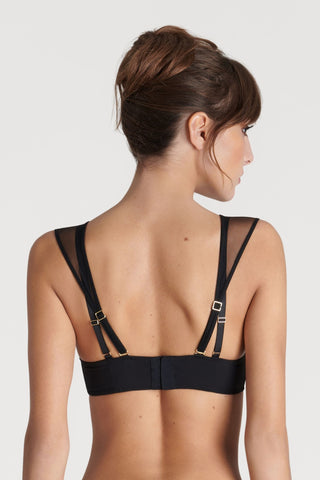 Scandale Nuit Fauve Openable Plunge Bra Black